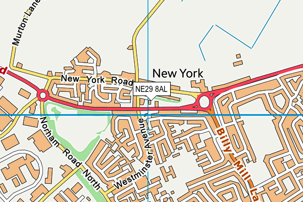 NE29 8AL map - OS VectorMap District (Ordnance Survey)