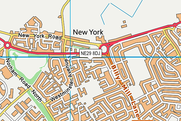 NE29 8DJ map - OS VectorMap District (Ordnance Survey)