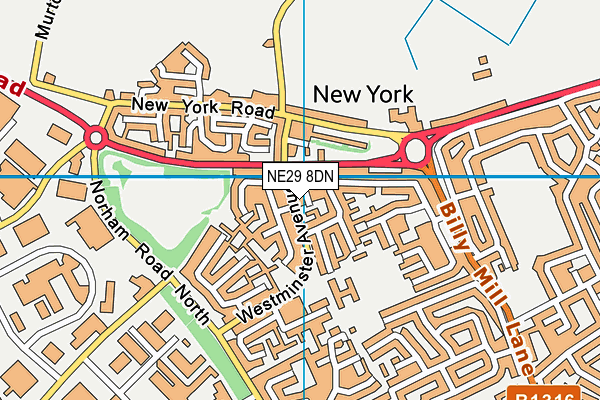 NE29 8DN map - OS VectorMap District (Ordnance Survey)