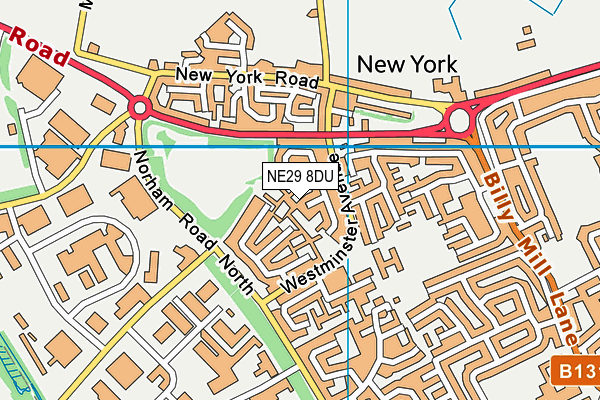 NE29 8DU map - OS VectorMap District (Ordnance Survey)