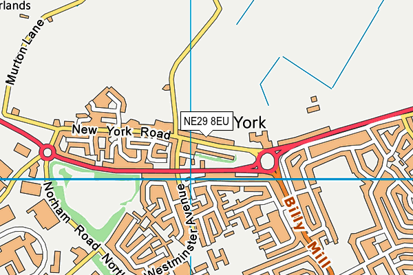 NE29 8EU map - OS VectorMap District (Ordnance Survey)