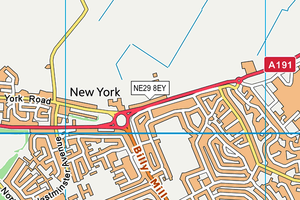 NE29 8EY map - OS VectorMap District (Ordnance Survey)