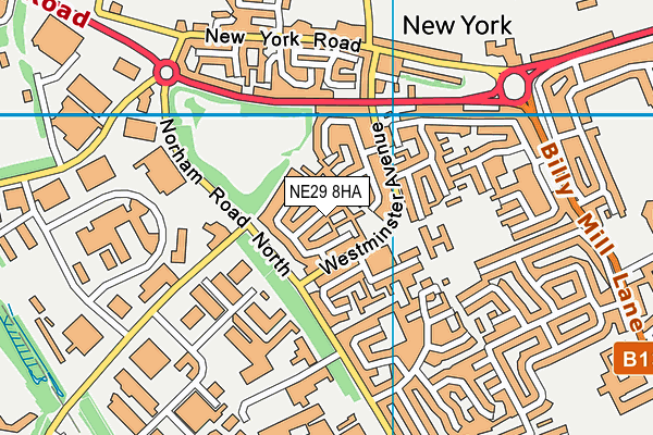 NE29 8HA map - OS VectorMap District (Ordnance Survey)