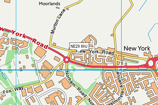 NE29 8HJ map - OS VectorMap District (Ordnance Survey)