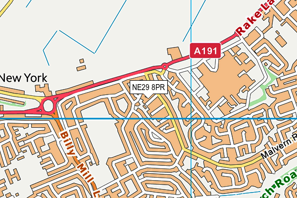 NE29 8PR map - OS VectorMap District (Ordnance Survey)