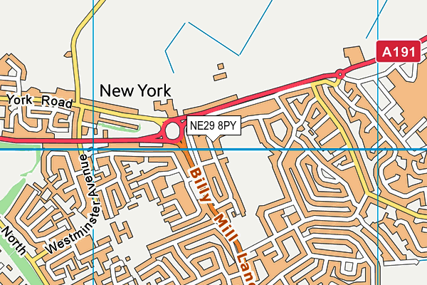 NE29 8PY map - OS VectorMap District (Ordnance Survey)