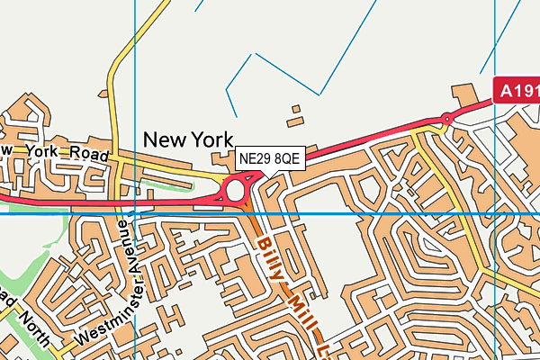 NE29 8QE map - OS VectorMap District (Ordnance Survey)
