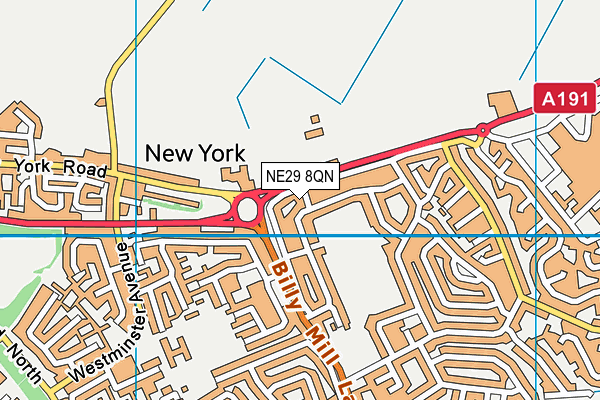 NE29 8QN map - OS VectorMap District (Ordnance Survey)