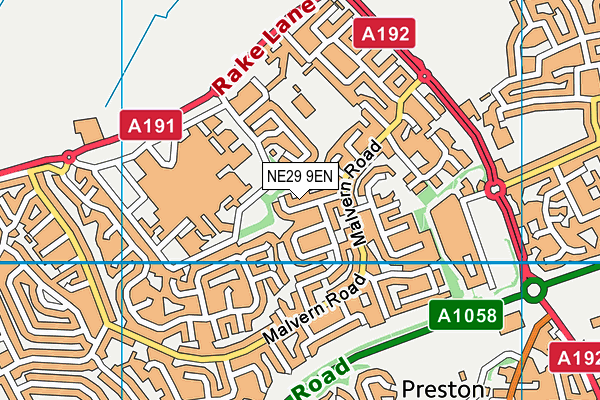 NE29 9EN map - OS VectorMap District (Ordnance Survey)
