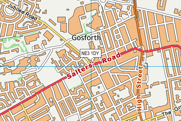 Gosforth Junior High School (Closed) map (NE3 1DY) - OS VectorMap District (Ordnance Survey)