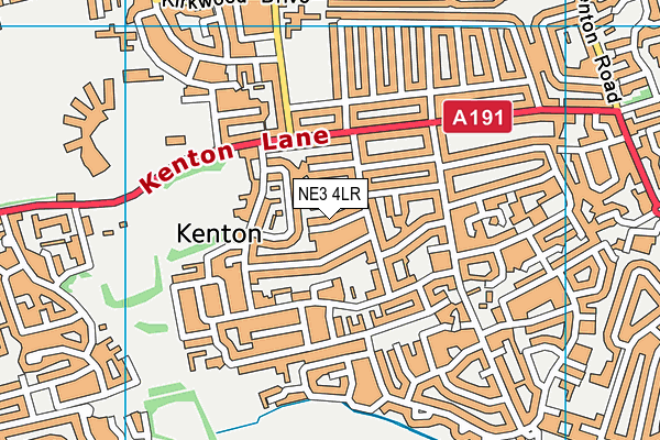 NE3 4LR map - OS VectorMap District (Ordnance Survey)