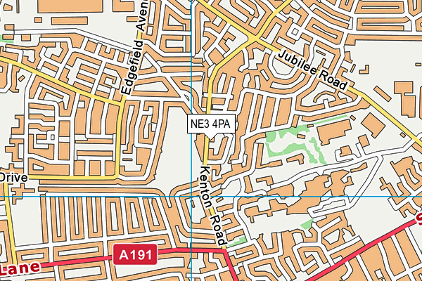 NE3 4PA map - OS VectorMap District (Ordnance Survey)