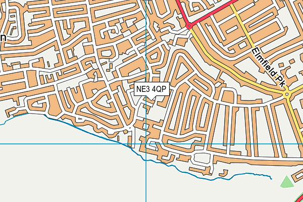 NE3 4QP map - OS VectorMap District (Ordnance Survey)