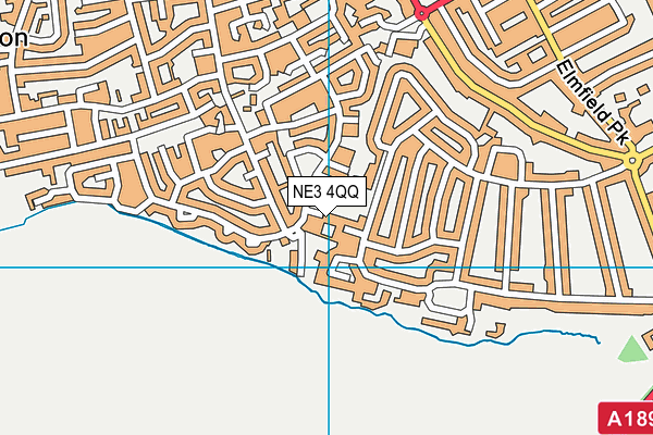 NE3 4QQ map - OS VectorMap District (Ordnance Survey)