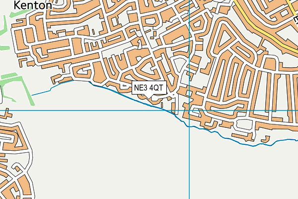 NE3 4QT map - OS VectorMap District (Ordnance Survey)