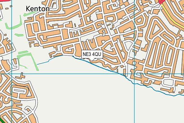 NE3 4QU map - OS VectorMap District (Ordnance Survey)