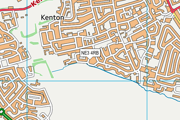 NE3 4RB map - OS VectorMap District (Ordnance Survey)