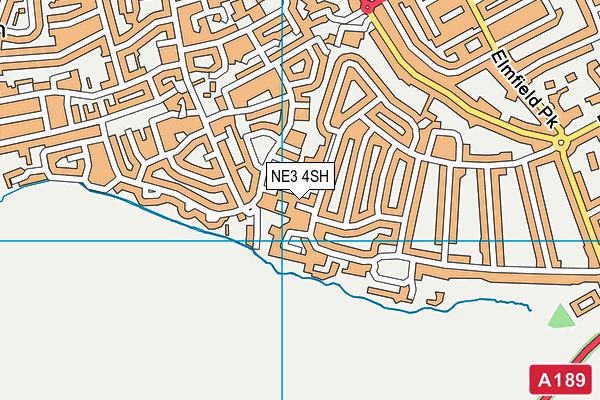 NE3 4SH map - OS VectorMap District (Ordnance Survey)