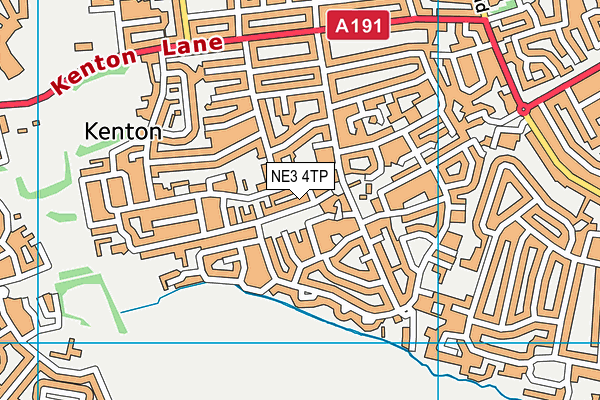 NE3 4TP map - OS VectorMap District (Ordnance Survey)