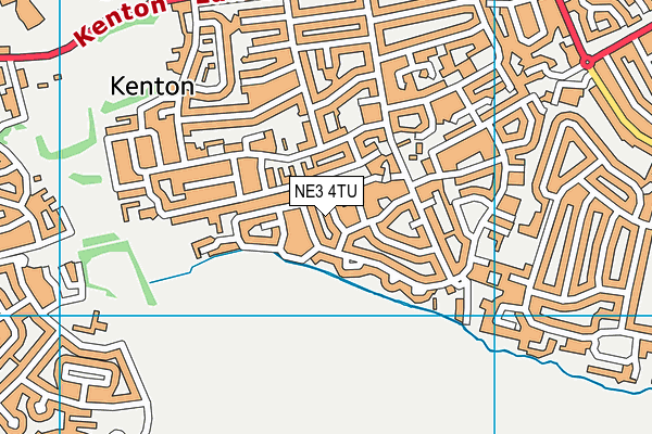NE3 4TU map - OS VectorMap District (Ordnance Survey)