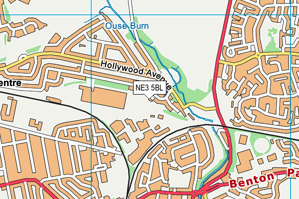 NE3 5BL map - OS VectorMap District (Ordnance Survey)