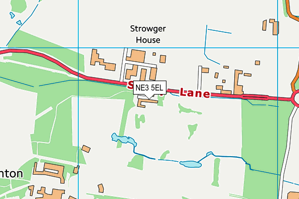 NE3 5EL map - OS VectorMap District (Ordnance Survey)