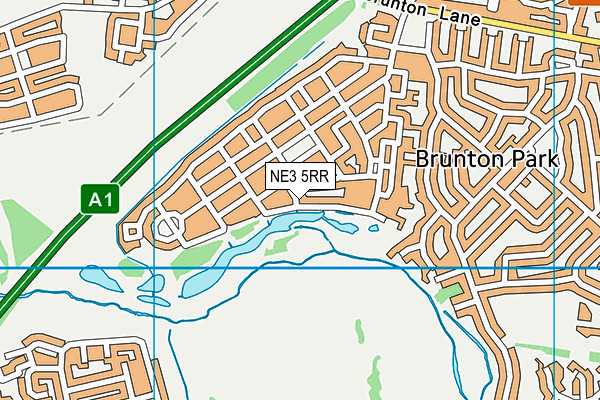 NE3 5RR map - OS VectorMap District (Ordnance Survey)