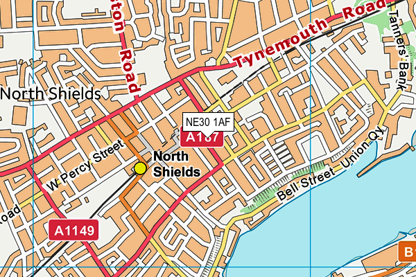 Map of NORTH SHIELDS BUSINESS CHAMBER COMMUNITY INTEREST COMPANY at district scale
