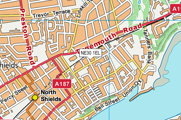 East End Youth And Community Centre map (NE30 1EL) - OS VectorMap District (Ordnance Survey)