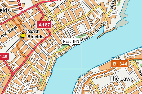 NE30 1HN map - OS VectorMap District (Ordnance Survey)