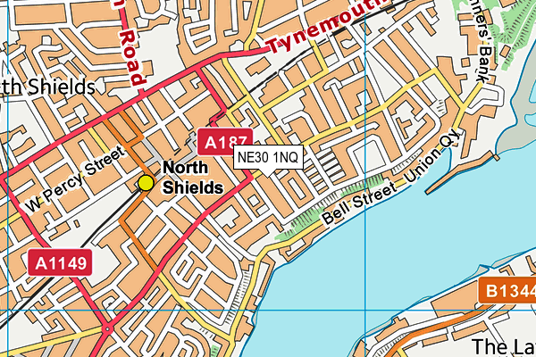 NE30 1NQ map - OS VectorMap District (Ordnance Survey)
