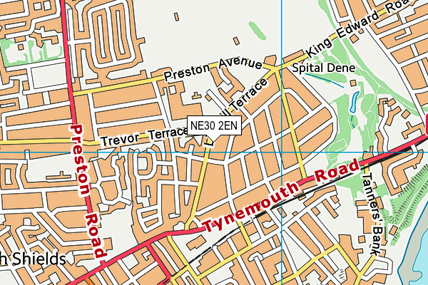 NE30 2EN map - OS VectorMap District (Ordnance Survey)