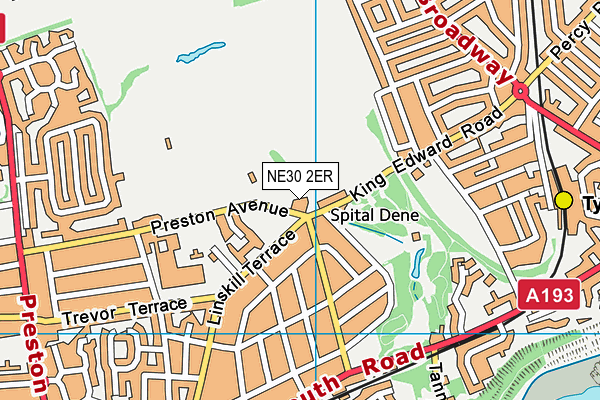 NE30 2ER map - OS VectorMap District (Ordnance Survey)