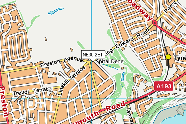 NE30 2ET map - OS VectorMap District (Ordnance Survey)