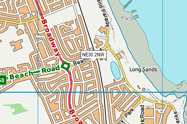 NE30 2NW map - OS VectorMap District (Ordnance Survey)