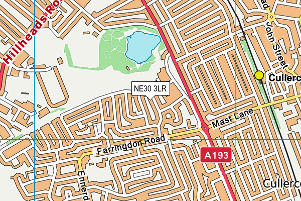 NE30 3LR map - OS VectorMap District (Ordnance Survey)