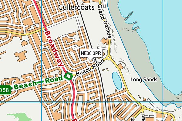 NE30 3PR map - OS VectorMap District (Ordnance Survey)