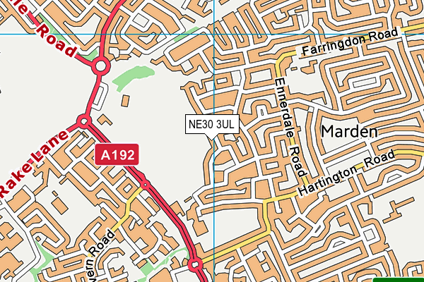 NE30 3UL map - OS VectorMap District (Ordnance Survey)