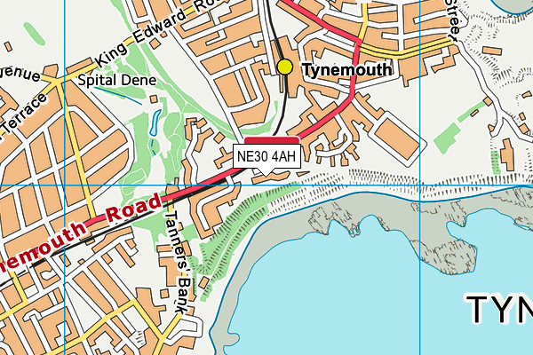 NE30 4AH map - OS VectorMap District (Ordnance Survey)