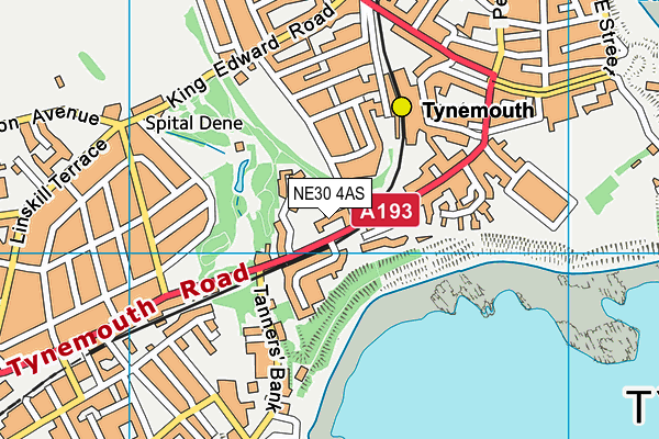 NE30 4AS map - OS VectorMap District (Ordnance Survey)