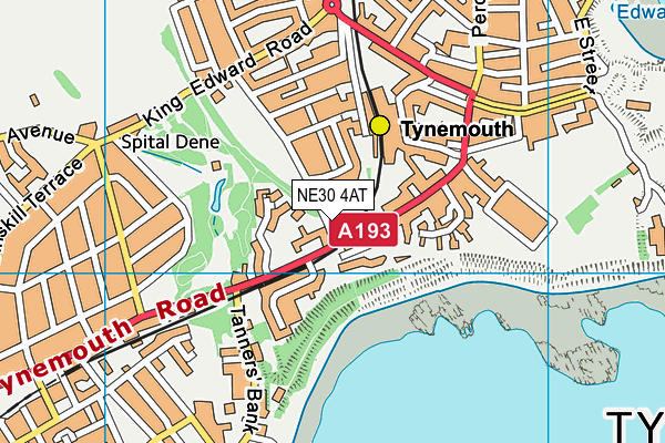 NE30 4AT map - OS VectorMap District (Ordnance Survey)