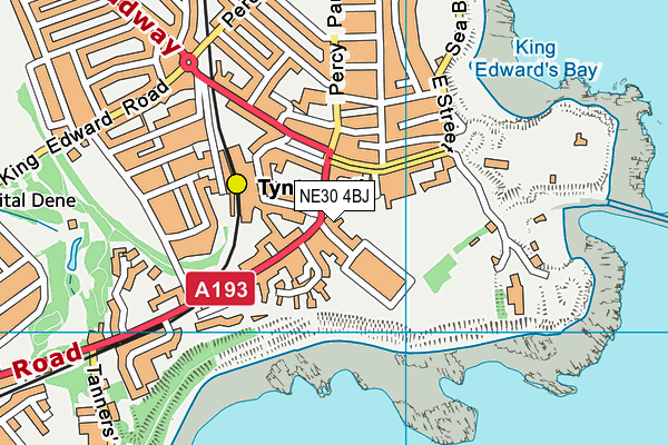 NE30 4BJ map - OS VectorMap District (Ordnance Survey)