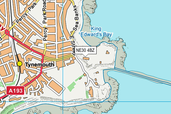 NE30 4BZ map - OS VectorMap District (Ordnance Survey)