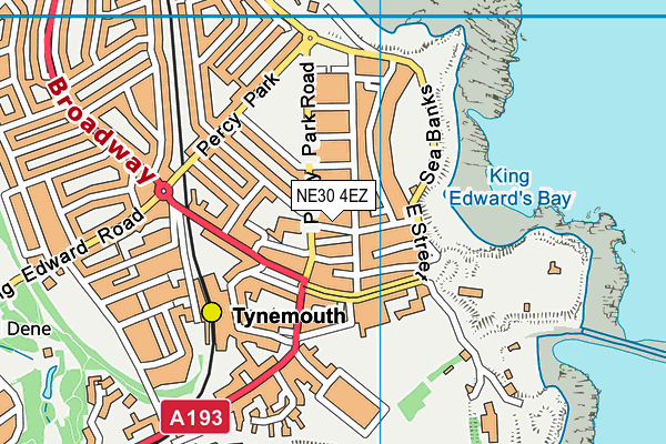 NE30 4EZ map - OS VectorMap District (Ordnance Survey)