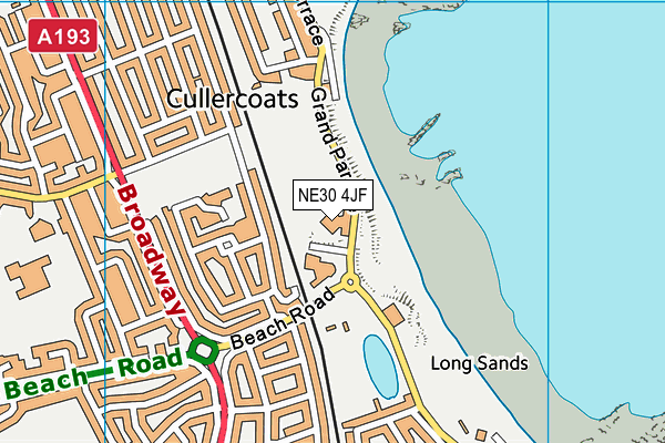 NE30 4JF map - OS VectorMap District (Ordnance Survey)