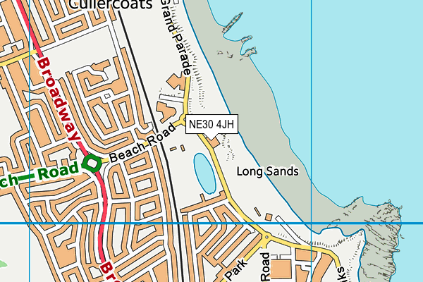 NE30 4JH map - OS VectorMap District (Ordnance Survey)