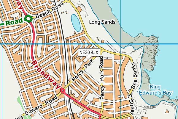 NE30 4JX map - OS VectorMap District (Ordnance Survey)