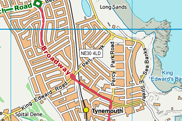 NE30 4LD map - OS VectorMap District (Ordnance Survey)