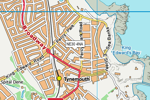 NE30 4NA map - OS VectorMap District (Ordnance Survey)