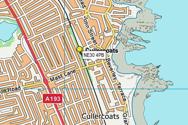 NE30 4PB map - OS VectorMap District (Ordnance Survey)